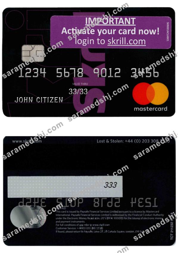 Skrill mastercard
